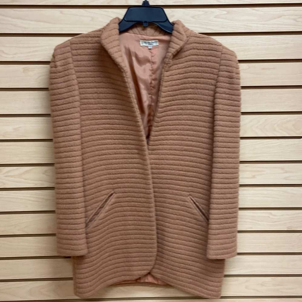 Liliane Burty fashionable women 3/4 hoody coat Made in France Size 6